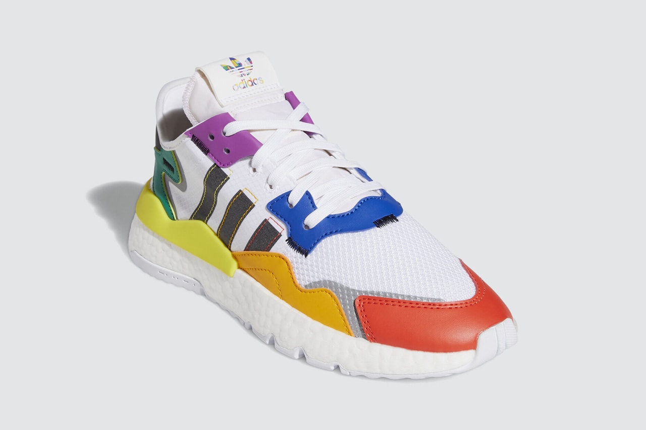 adidas nite jogger pride pack fy9023 cloud white core black silver metallic green yellow orange red blue purple flag official release date info photos price store list