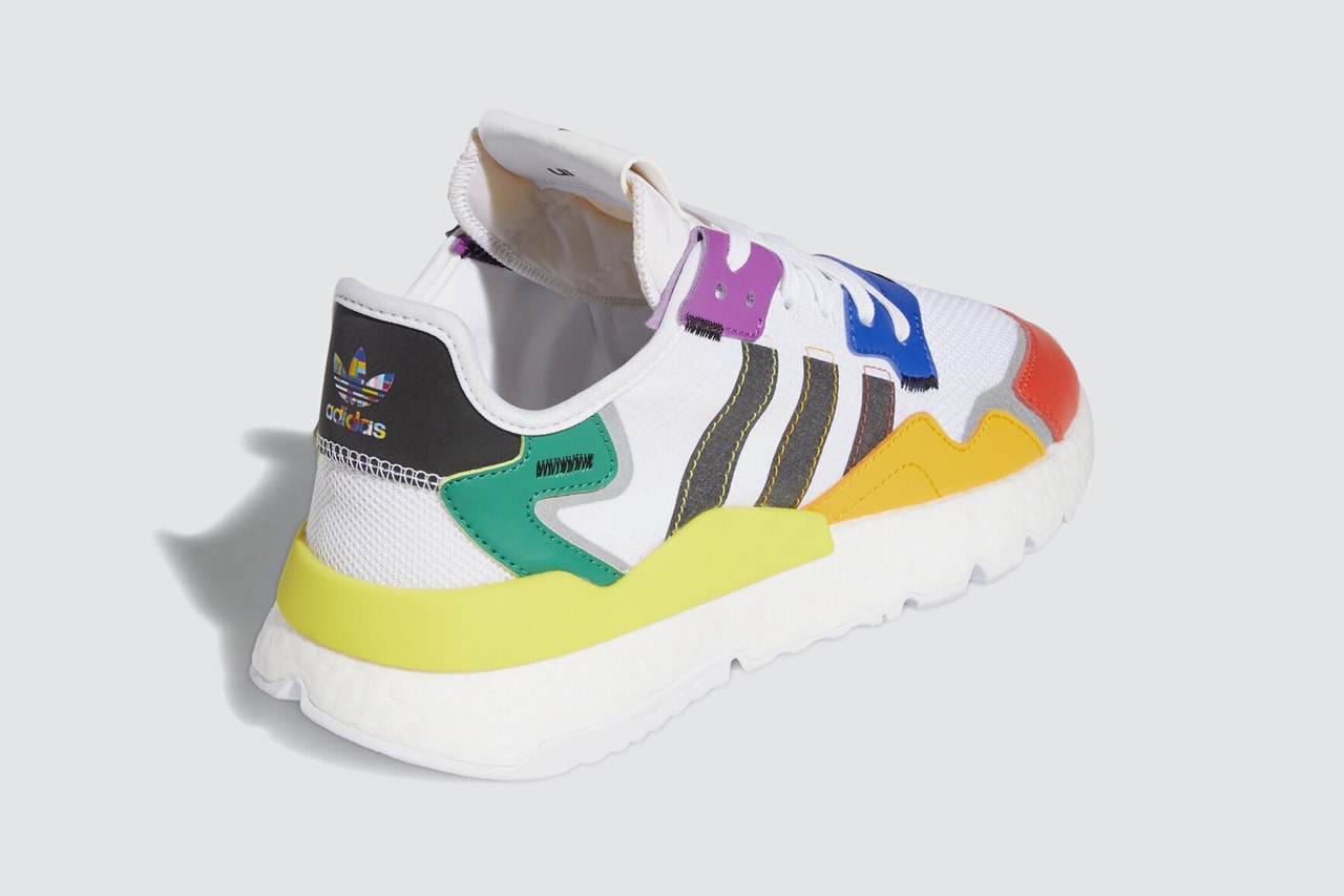 adidas nite jogger pride pack fy9023 cloud white core black silver metallic green yellow orange red blue purple flag official release date info photos price store list