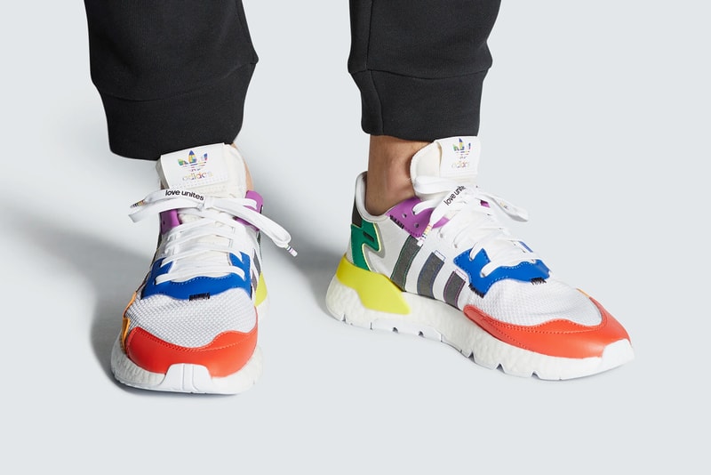 adidas nite jogger pride pack fy9023 cloud white core black silver metallic green yellow orange red blue purple flag official release date info photos price store list