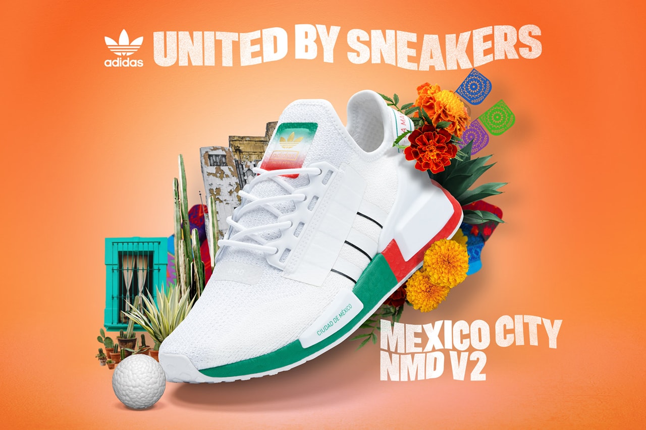 adidas originals foot locker nmd r1 v2 mexico city white red green fy1160 release date info photos price