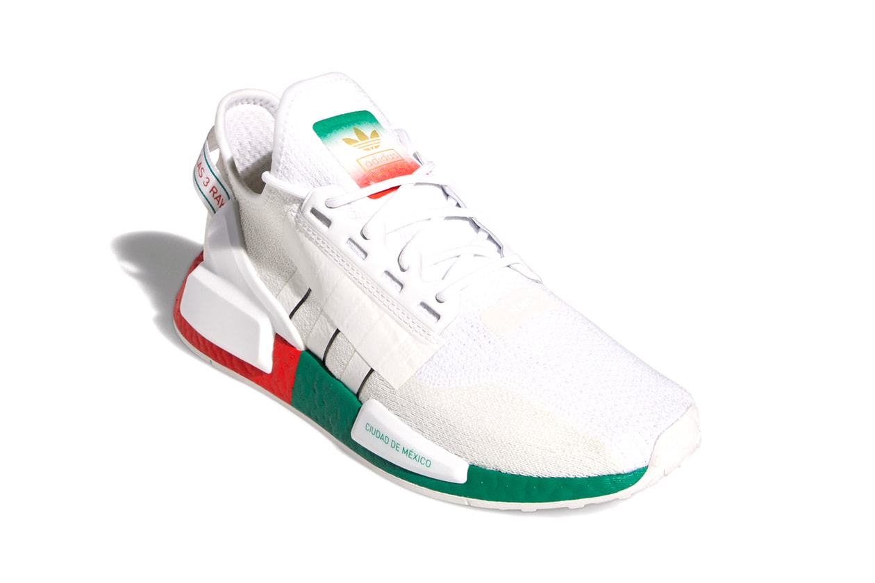 adidas originals foot locker nmd r1 v2 mexico city white red green fy1160 release date info photos price