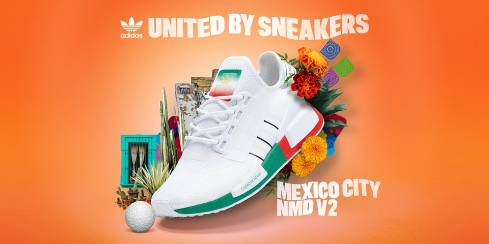 Mens Adidas NMD_R1 V2 Mexico City Running Shoes White FY1160 NWB
