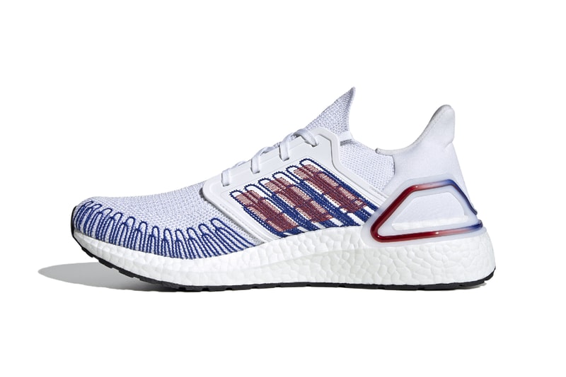 adidas running ultraboost 20 cloud white scarlet royal blue EG0712 official release date info photos price store list
