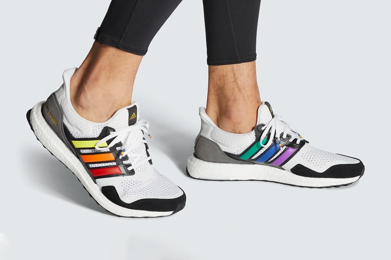 adidas ultraboost s and l pride 2020 cloud white core black gold metallic rainbow stripes yellow orange red blue purple green FY5347 release date info photos price