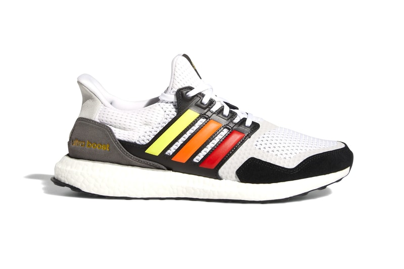 adidas ultraboost s and l pride 2020 cloud white core black gold metallic rainbow stripes yellow orange red blue purple green FY5347 release date info photos price