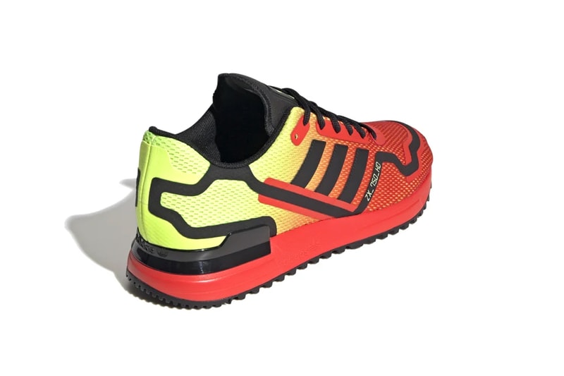 adidas ZX 750 Glory Red Core Black Shock Yellow FV8489 menswear streetwear spring summer 2020 collection footwear shoes sneakers runners trainers kicks 