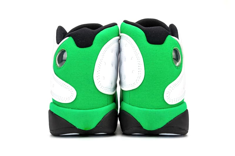 Air Jordan 13 "Green" First Look Release Information Closer Look Ray Allen PE White Leather Suede Zoom Midsole Basketball Michael Jordan Brand Phylon outsole pods Jumpman