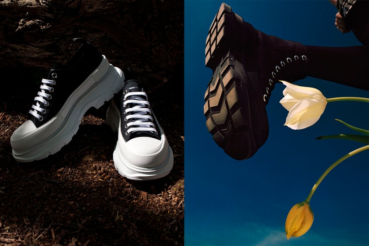 Alexander McQueen's Tread Slick Sneaker Line Spotlighted in Nature