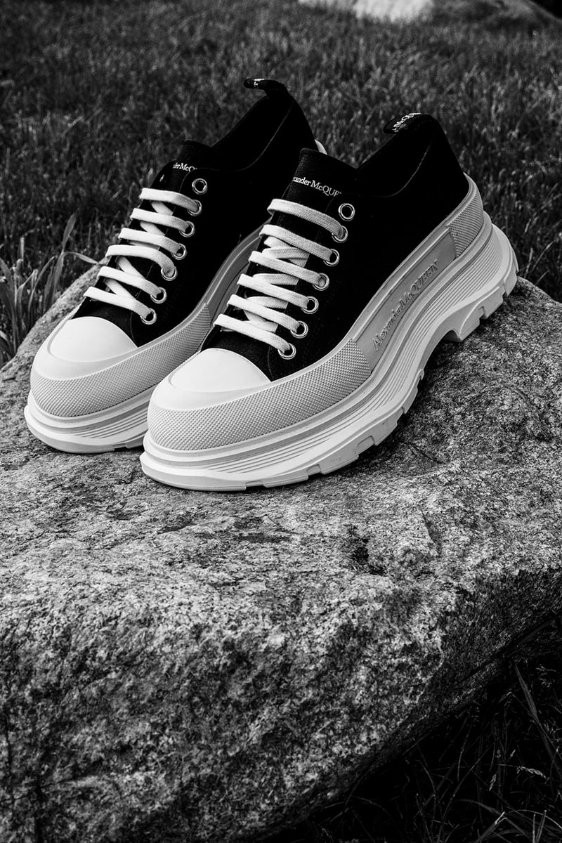 Alexander McQueen Tread Slick Boots & Lace Up Sneakers Release Information Closer Look Lookbooks Campaign Photography #McQueenCreators Nature project