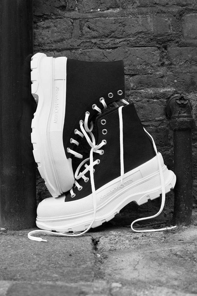 Alexander McQueen Tread Slick Boots & Lace Up Sneakers Release Information Closer Look Lookbooks Campaign Photography #McQueenCreators Nature project