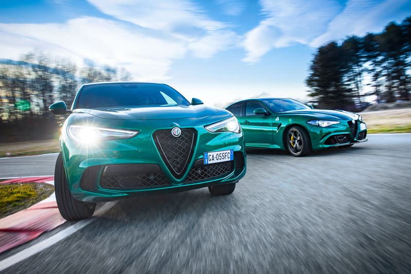 Alfa Romeo Giulia and Stelvio QF Montreal Green paint job europe exclusive fiat 2020 2021 SUV four-door sedan