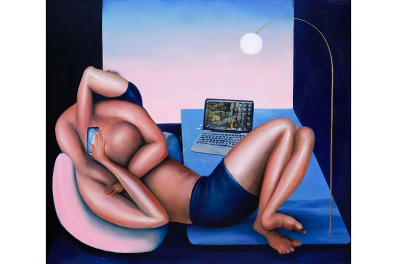 Alvin Ong "Long Distance" Exhibition Yavuz Gallery Sydney Oil Paintings Figures Isolation Displacement Faceless Surreal