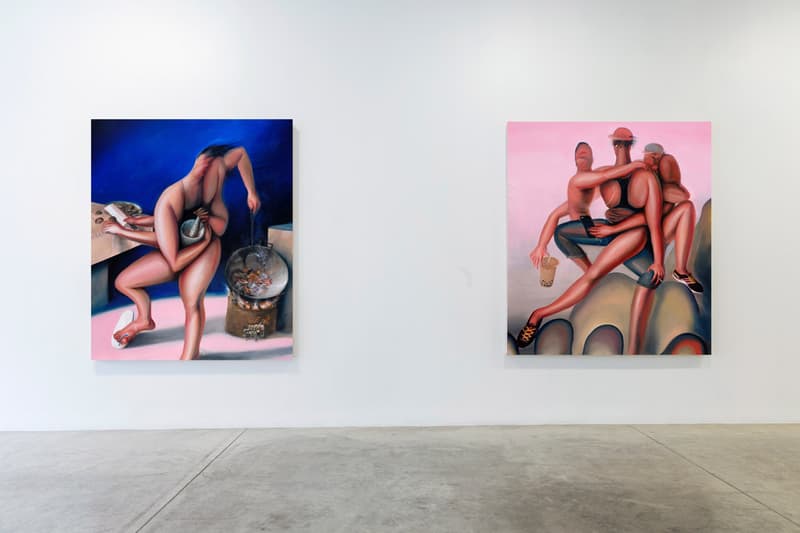 Alvin Ong "Long Distance" Exhibition Yavuz Gallery Sydney Oil Paintings Figures Isolation Displacement Faceless Surreal