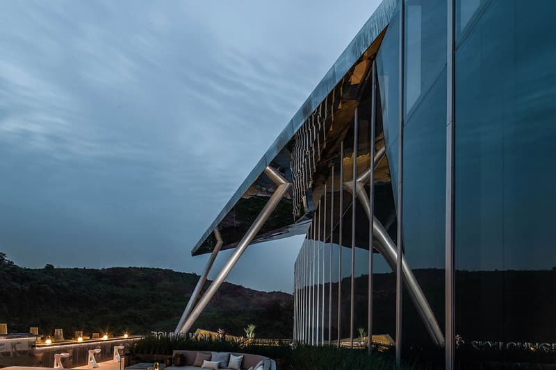 AOE Architects One Sino Park Building Chongqing China Mountains Deconstructivist Building Cliffside 