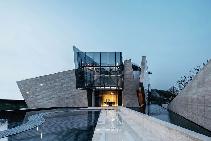 AOE Architects One Sino Park Building Chongqing China Mountains Deconstructivist Building Cliffside