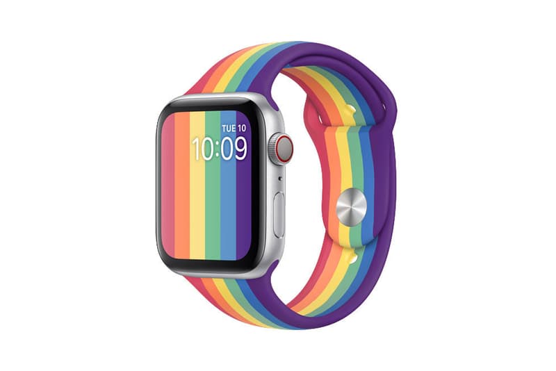 Apple Watch Pride Edition Sport Band Release Rainbow LGBTQ Pride Month GLSEN Polka Dots Perforations Watch Face Nike