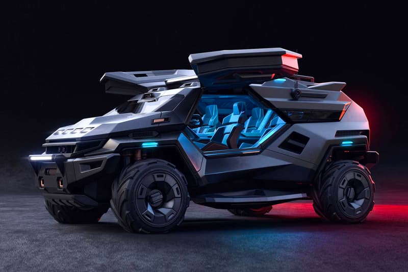ARMORTRUCK bulgarian concept artist Milen Ivanov survival vehicle steel titanium Kevlar carbon fiber bulletproof wheels