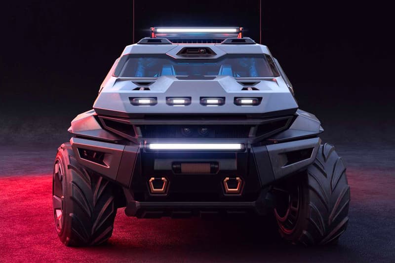 ARMORTRUCK bulgarian concept artist Milen Ivanov survival vehicle steel titanium Kevlar carbon fiber bulletproof wheels