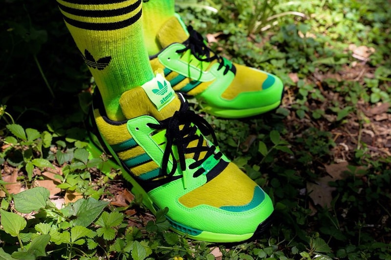 atmos adidas originals zx8000 g snk FX8593 glow in the dark snakeskin green black bbc icecream long sleeve t shirt crep protect waterproofer can release date info photos price store list