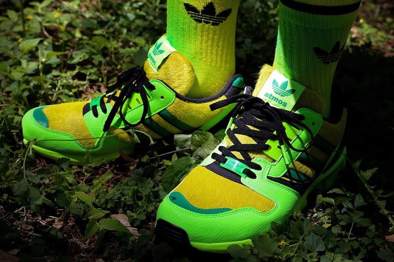 atmos adidas originals zx8000 g snk FX8593 glow in the dark snakeskin green black bbc icecream long sleeve t shirt crep protect waterproofer can release date info photos price store list