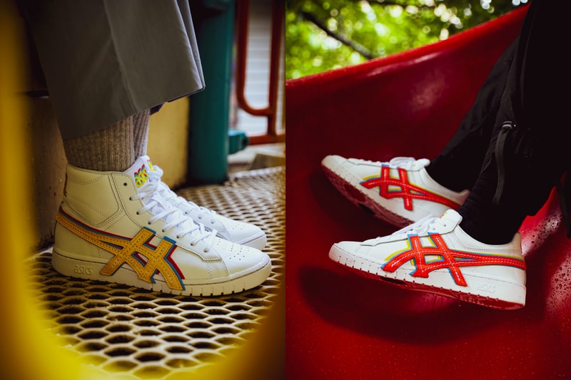 atmos ASICS GEL PTG 3 STRAND low top high cut shoes footwear menswear streetwear trainers runners sneakers spring summer 2020 collection kicks yellow blue red