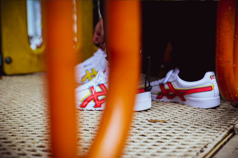 atmos ASICS GEL PTG 3 STRAND low top high cut shoes footwear menswear streetwear trainers runners sneakers spring summer 2020 collection kicks yellow blue red