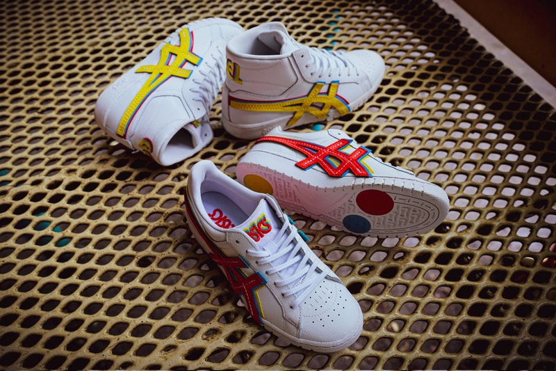 atmos ASICS GEL PTG 3 STRAND low top high cut shoes footwear menswear streetwear trainers runners sneakers spring summer 2020 collection kicks yellow blue red