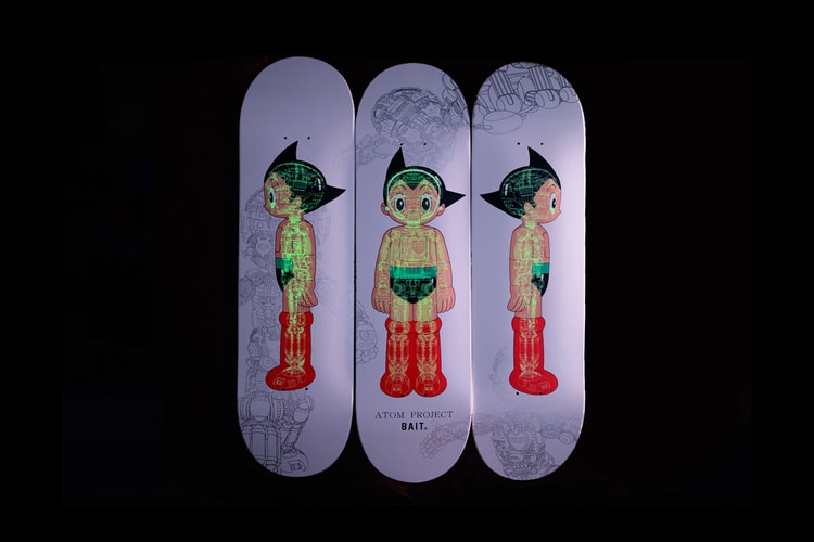 BAIT and Astro Boy Collaborate on Glow-in-the-Dark Skateboard Set