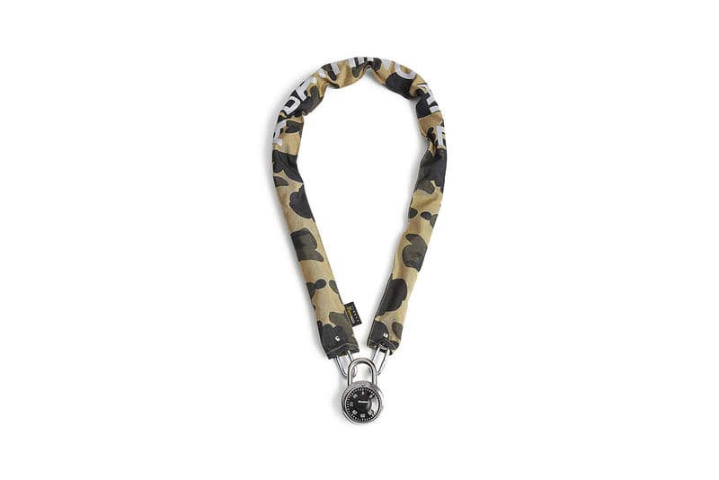 BAPE Releases Camouflage Chain Locks in Earthy Green & Yellow Colorways