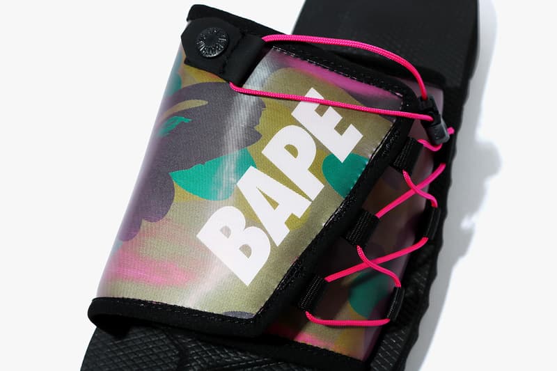 BAPE x Suicoke SS20 DAO Sandal Collaboration moto spring summer 2020 kids sizes adult may 23 release date price holographic lenticular