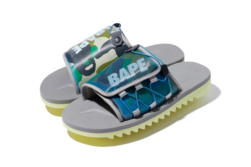 BAPE x Suicoke SS20 DAO Sandal Collaboration moto spring summer 2020 kids sizes adult may 23 release date price holographic lenticular