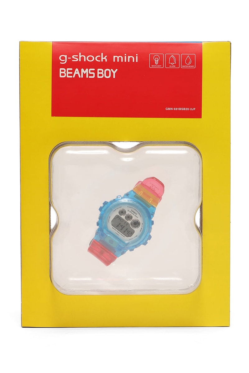 BEAMS BPR, Boy x G-SHOCK DW-5600, GMN-691 watches spring summer 2020 collaboration timepieces mini exclusive 5600BEAMS20-8JR GMN-691 june july release date japan