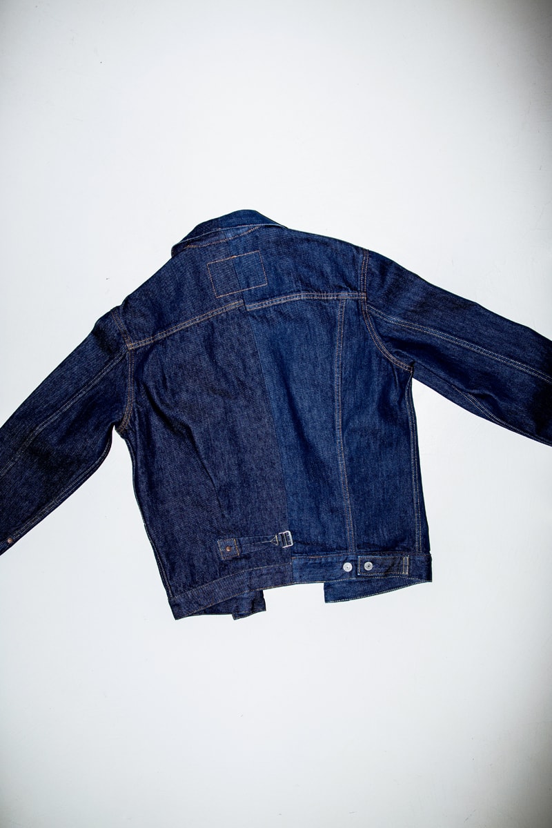 BEAMS x Levi's Half & Half Collection Release Denim Jacket 501 Jeans T-Shirt Logo Horses Denim Wash Blue 