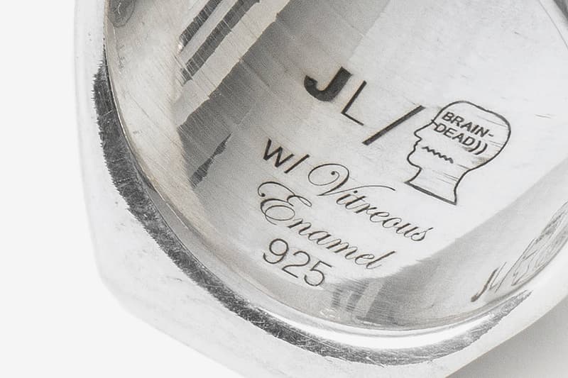 Brain Dead x Jason Le Compte Enamel Ring Venice Vitreous Enamel Silver Jewelry rings Kyle Ng Accessories