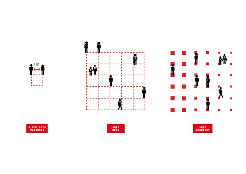 caret studio social distancing installation stodistante public spaces italy florence