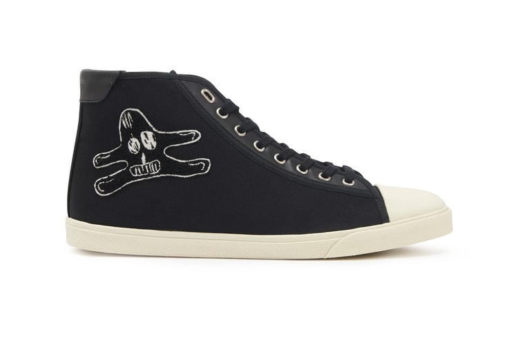 Celine Taps André Butzer for Artful Sketches on Mid Lace Up Sneakers