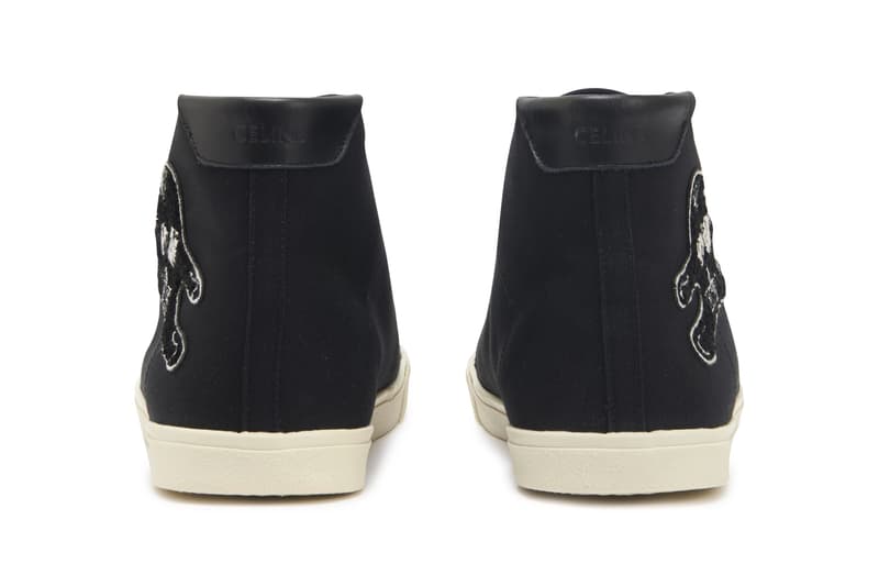 Celine Blank Mid Lace-Up Sneaker With Toe-Cap in Canvas Calfskin shoes footwear kicks luxury sneakers premium André Butzer
