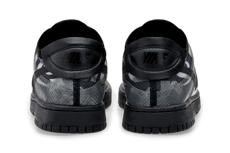 comme des garcons nike dunk low black monogram print release information buy cop purchase details paris fashion week september 2019 men's women's sizing
