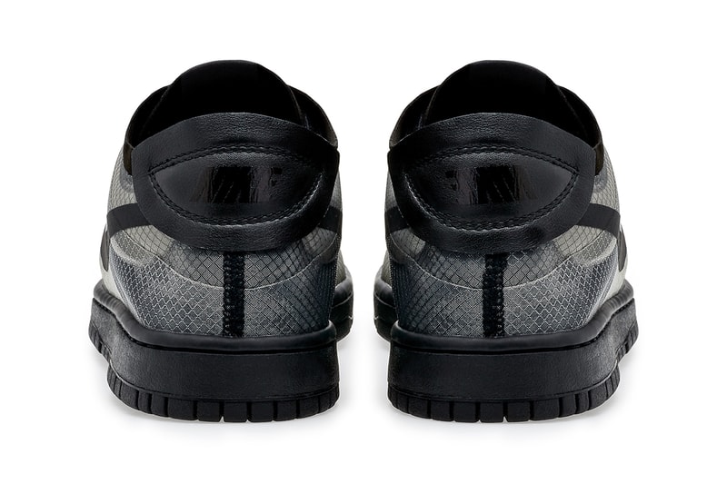 comme des garcons nike dunk low black monogram print release information buy cop purchase details paris fashion week september 2019 men's women's sizing