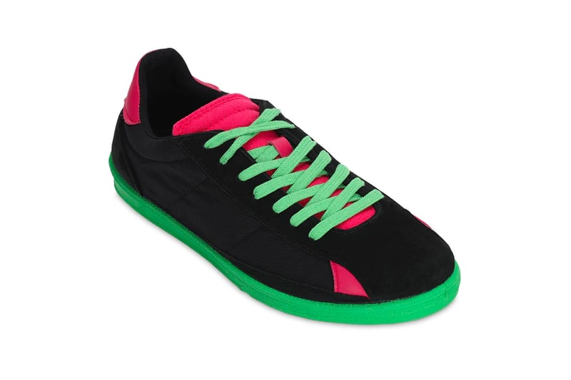 COMME des GARCONS SHIRT Black Pink Sneakers footwear menswear streetwear spring summer 2020 collection trainers runners shoes kicks tech suede 