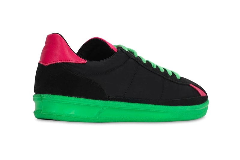 COMME des GARCONS SHIRT Black Pink Sneakers footwear menswear streetwear spring summer 2020 collection trainers runners shoes kicks tech suede 