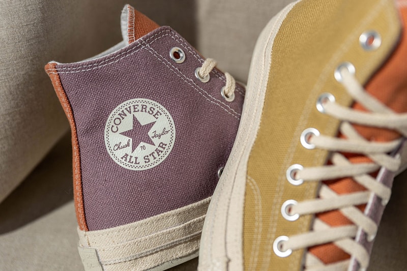 converse chuck 70 renew sustainable chuck 70 hi ox tri color mellow rose plein air egret 167772C prarie sand noble grey 167767C release date info photos price