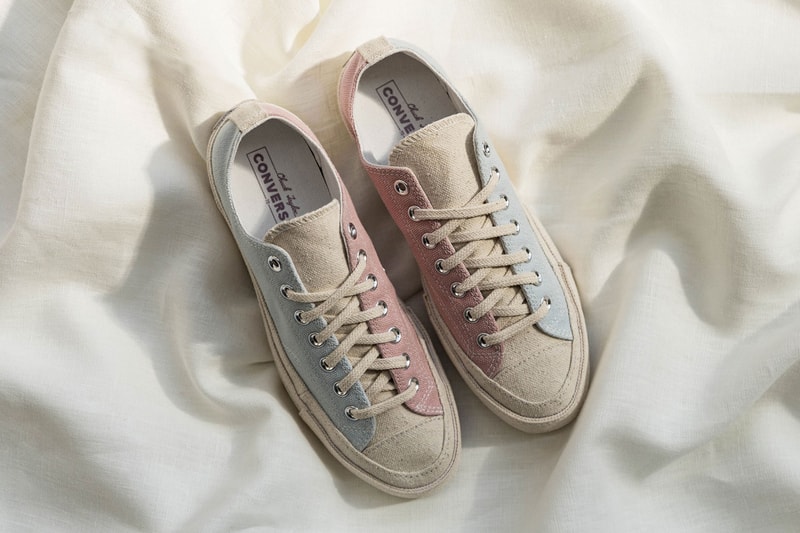 converse chuck 70 renew sustainable chuck 70 hi ox tri color mellow rose plein air egret 167772C prarie sand noble grey 167767C release date info photos price