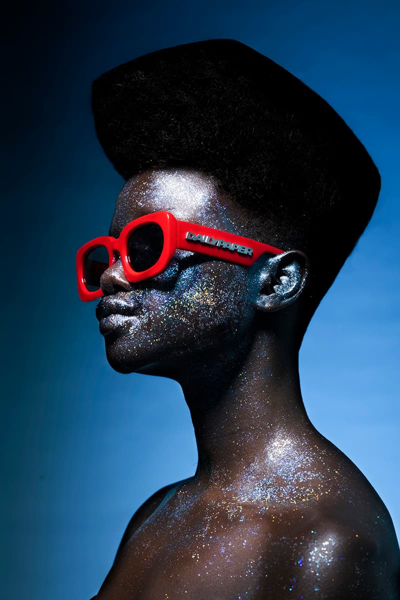 Daily Paper x KOMONO Sunglasses Collection Collaboration Eyewear First Look Campaign Lookbook Ottilie Landmark Contemporary Design 100% UV protection Black Tortoise Racing Red