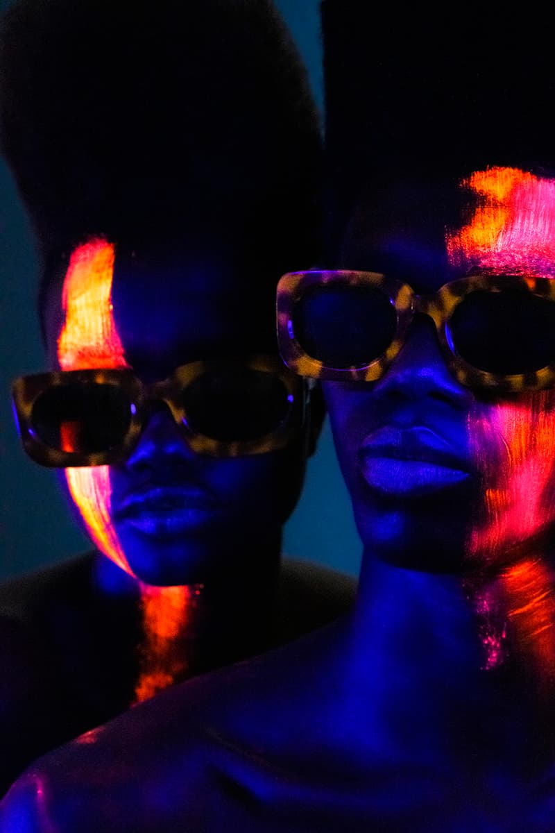 Daily Paper x KOMONO Sunglasses Collection Collaboration Eyewear First Look Campaign Lookbook Ottilie Landmark Contemporary Design 100% UV protection Black Tortoise Racing Red