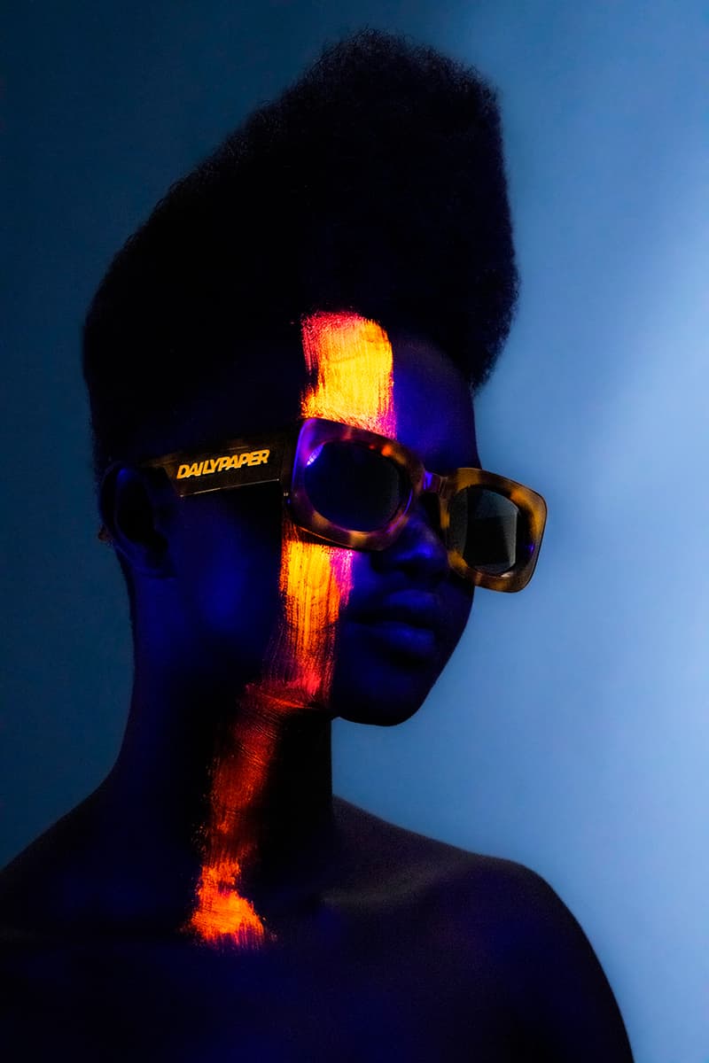 Daily Paper x KOMONO Sunglasses Collection Collaboration Eyewear First Look Campaign Lookbook Ottilie Landmark Contemporary Design 100% UV protection Black Tortoise Racing Red