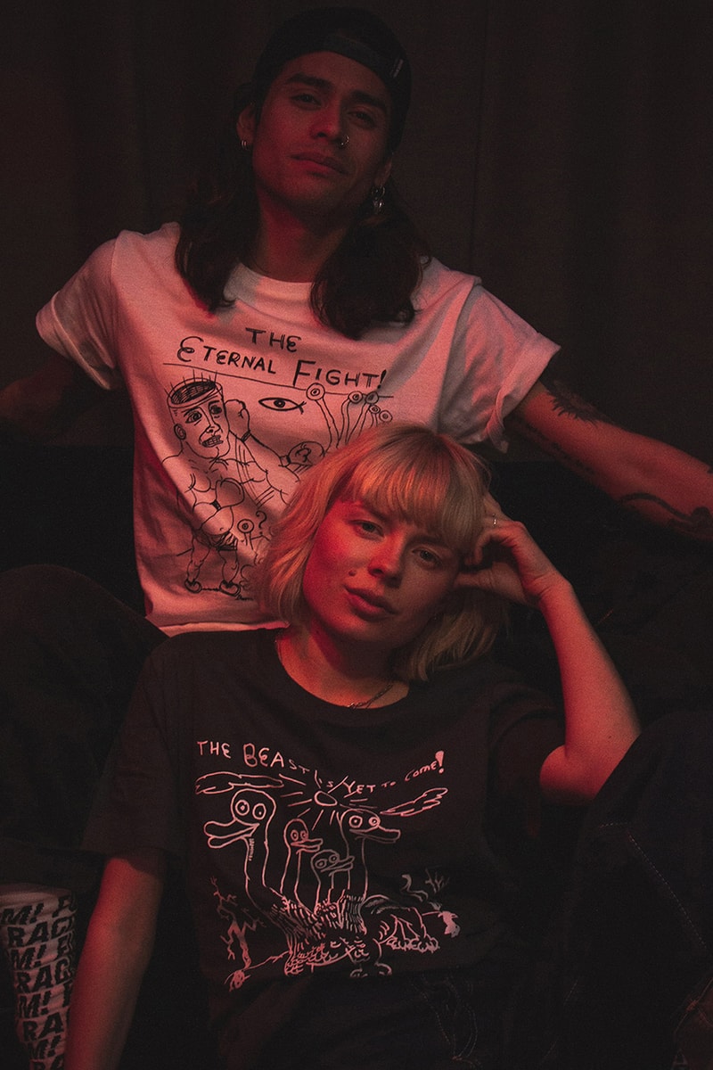 daniel johnston dedicated garbstore collection t-shirt sweatshirt black white hi how are you supreme release information buy cop purchase
