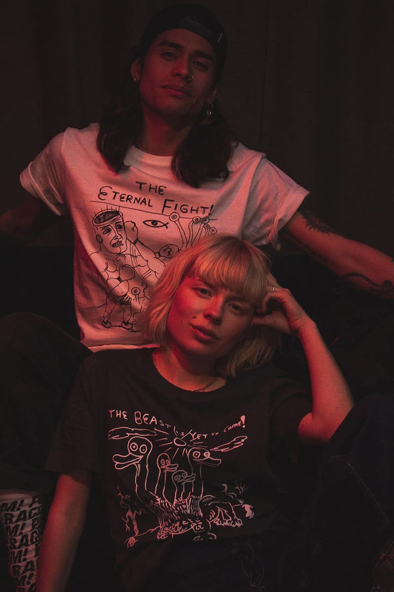 daniel johnston dedicated garbstore collection t-shirt sweatshirt black white hi how are you supreme release information buy cop purchase