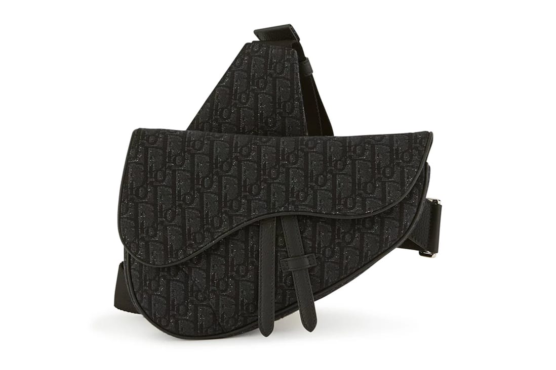 dior oblique saddle bag black