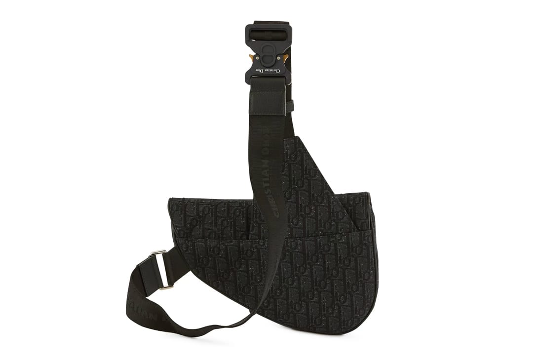 dior oblique saddle bag black